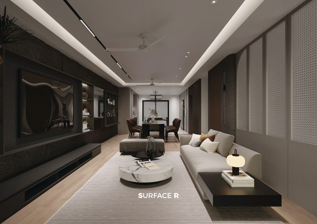 High-end condominium interior design Klang Valley with contemporary style and open layout