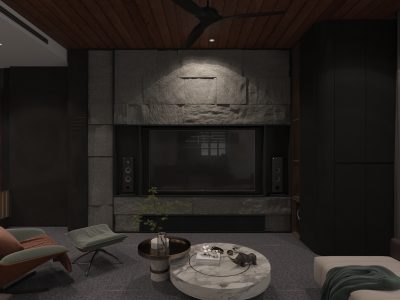 Modern living room interior design in Kuala Lumpur residence